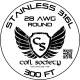 28 AWG Stainless Steel 316L — 300ft
