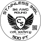 34 AWG Stainless Steel 316L — 500ft